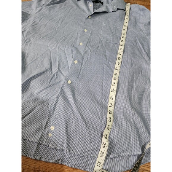 Lot Of 2 Pronto Uomo Checkered Dress Shirt Long Sleeve Button Up Mens 18 32/33 - Picture 9 of 9